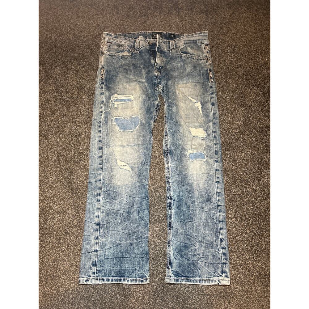 Buckle black men’s straight light washed jeans size 34x32